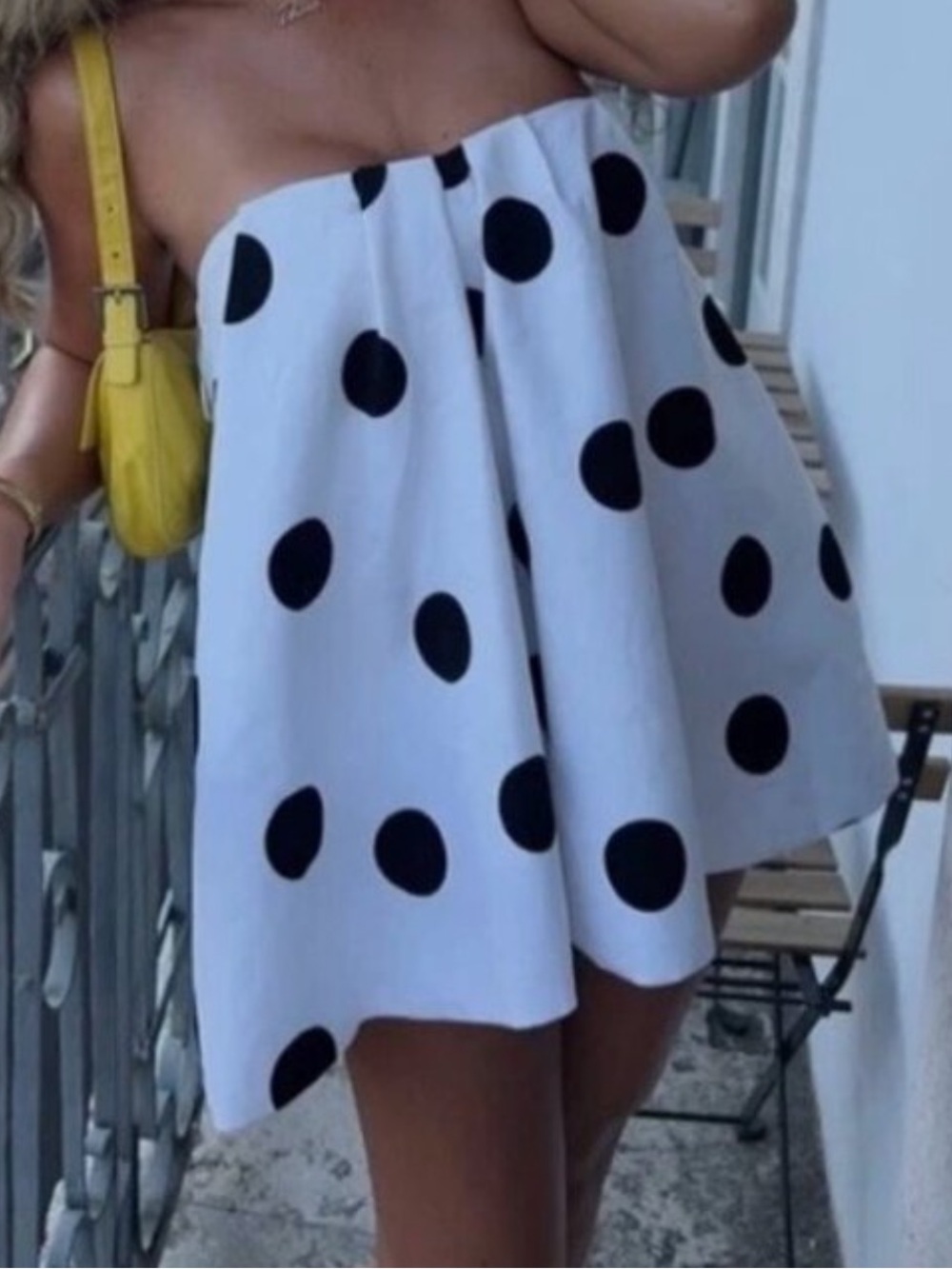 Zara White Polka Dot Mini Tunic - Playful Summer Style large